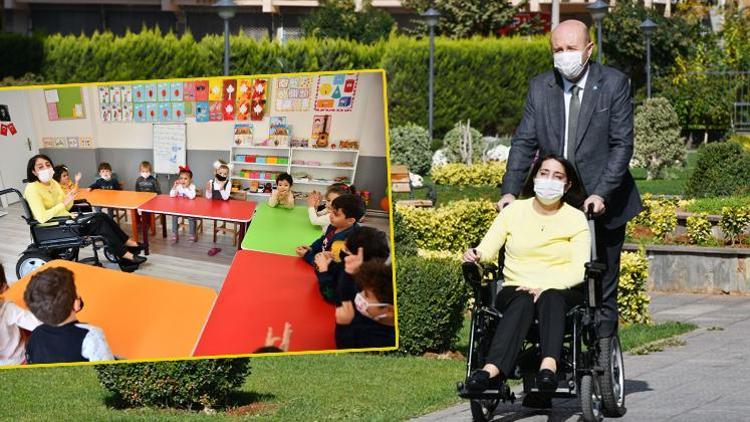 Okula her gün eşi getiriyor